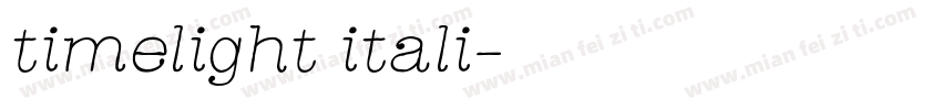timelight itali字体转换